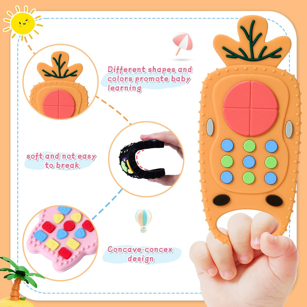 Remote Shaped Silicone Teether Toy - Go2Kids