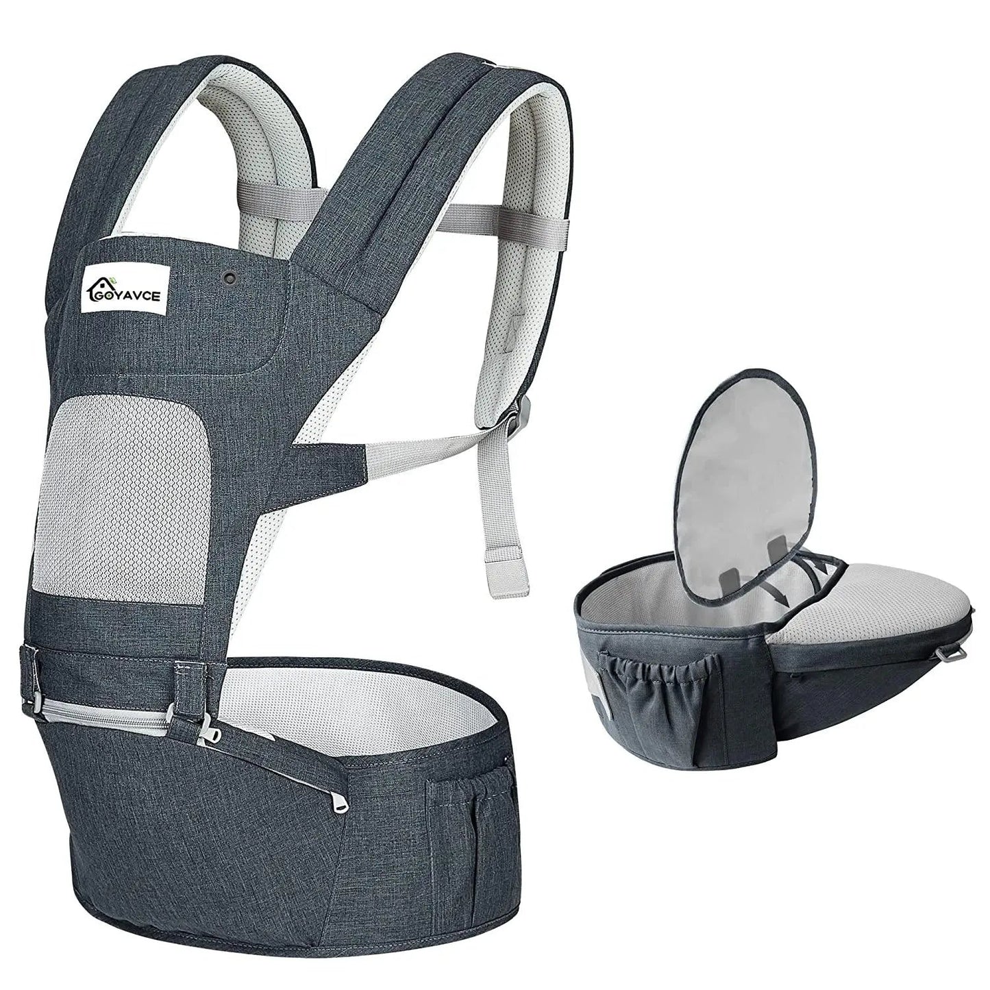 Baby Carrier with Hip Seat - Go2Kids