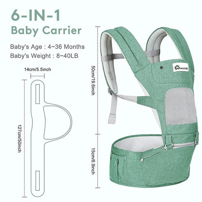 Baby Carrier with Hip Seat - Go2Kids